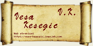 Vesa Kesegić vizit kartica